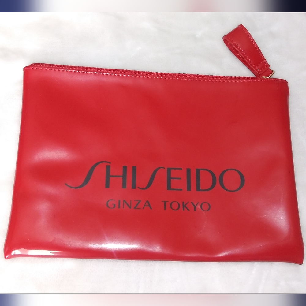 Shiseido Ginza Tokyo make-up bag in red